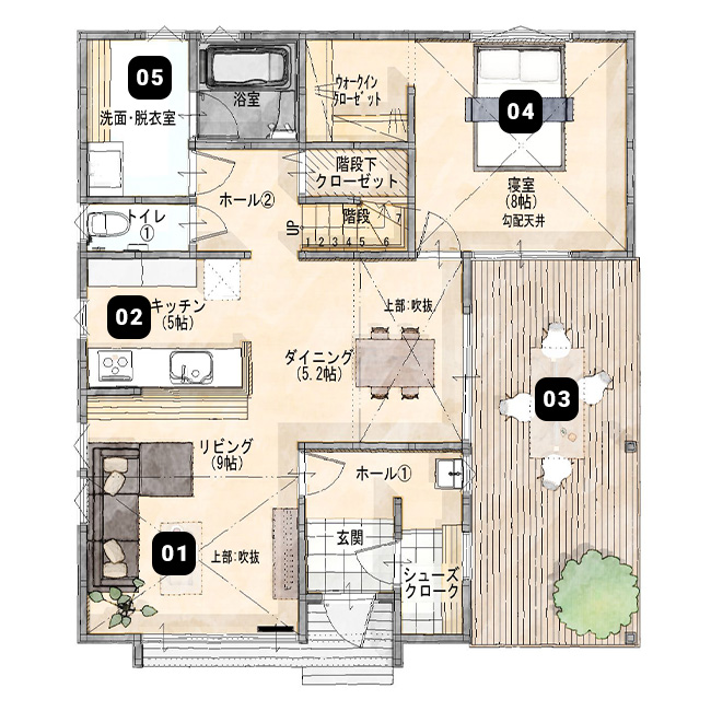 間取りの一例と5つの魅力